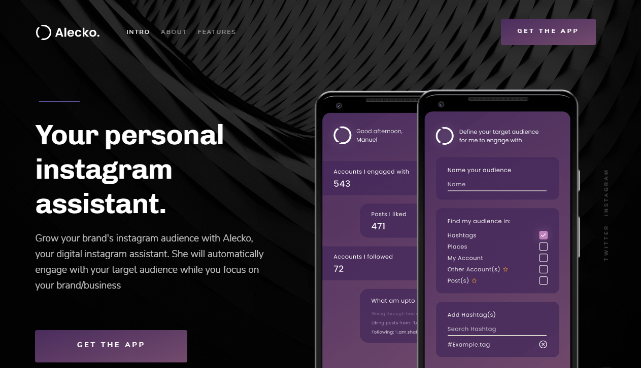 Alecko app concept design